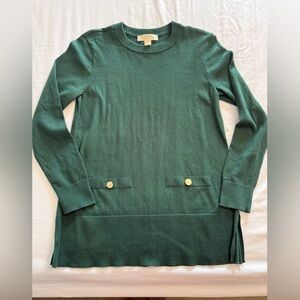 Michael Kors Green Sweater with Gold Accents